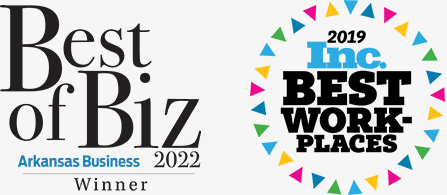 2022 Arkansas Business Best of Biz Award and 2019 Inc. Best Workplaces Winner